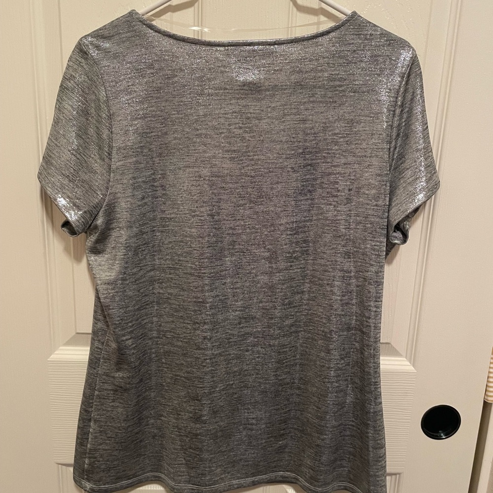 INC International Concepts Gray Short Sleeve Tee